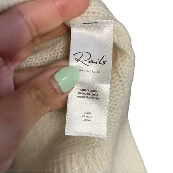 RailsNWOT! Estelle Cashmere Silk Sweater In Cream Size: Large